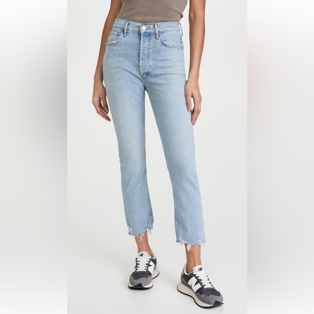 Agolde Riley High Rise Straight Crop Jeans